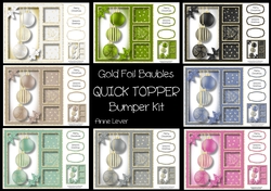 Gold Foil Baubles QUICK TOPPER Bumper Kit