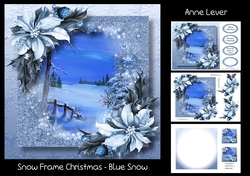 Snow Frame Christmas - Blue Snow
