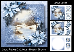 Snow Frame Christmas - Frozen Stream