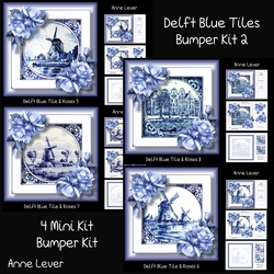 Delft Blue Tiles & Roses Bumper Kit 2