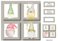 Christmas Gnomes Quad Frame 8x8