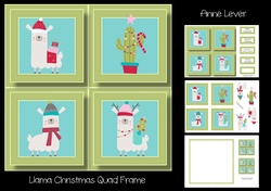 Llama Christmas Quad Frame