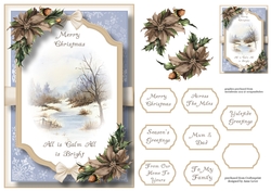 Beautiful Christmas Scene - The Frozen Stream A5