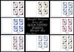 Beautiful Christmas Scene A5 QUICK TOPPER INSERTS Bumper Kit