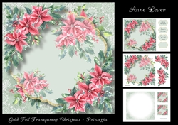 Gold foil Transparent Christmas - Poinsettia