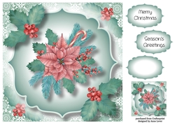 The Christmas Poinsettia 8x8