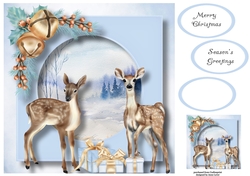 Watercolour Deer Christmas Gifts 8x8