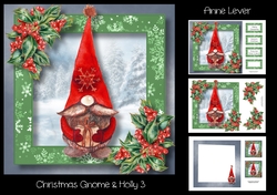 Christmas Gnome & Holly 3
