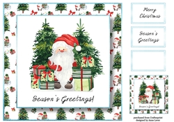Merry Christmas Santa 3 8x8