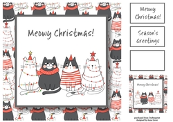 Meowy Christmas - Festive Cats 8x8