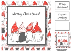 Meowy Christmas - Cats In Hats 8x8