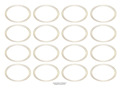 Gold Edged Oval Blank Greetings Tiles