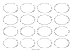 Silver Edged Oval Blank Greetings Tiles