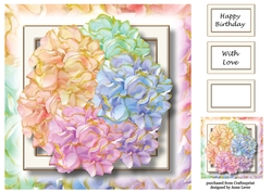 Rainbow Hydrangeas 8x8