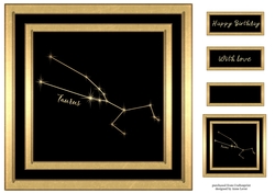 Gold Zodiac Star Constellations - Taurus