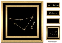 Gold Zodiac Star Constellations - Capricorn