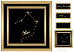 Gold Zodiac Star Constellations - Libra
