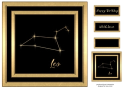Gold Zodiac Star Constellations - Leo