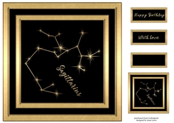 Gold Zodiac Star Constellations - Sagittarius