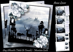 Stag Silhouette (Male Or Female) - Mountain Castle