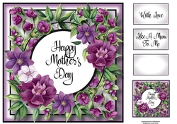 Floral mothers Day Frame 1 8x8