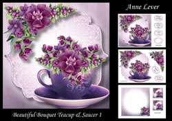 Beautiful Bouquet Teacup & Saucer 1