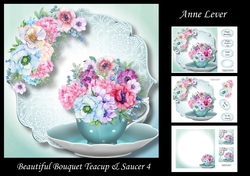 Beautiful Bouquet Teacup & Saucer 4