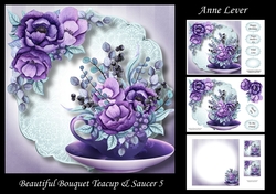 Beautiful Bouquet Teacup & Saucer 5