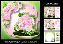 Beautiful Bouquet Teacup & Saucer 8