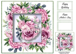 Gorgeous Watercolour Florals 3 8x8
