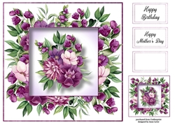 Gorgeous Watercolour Florals 2 8x8
