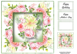 Gorgeous Watercolour Florals 8 8x8
