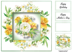Gorgeous Watercolour Florals 7 8x8