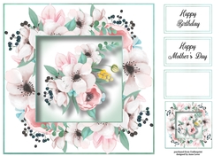 Gorgeous Watercolour Florals 6 8x8