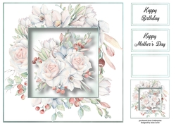Gorgeous Watercolour Florals 10 8x8
