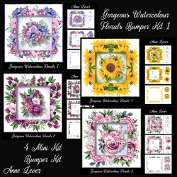 Gorgeous Watercolour Florals Bumper Kit 1