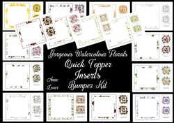 Gorgeous Watercolour Florals QUICK TOPPER INSERTS Bumper Kit