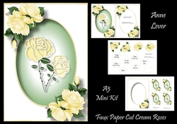 Faux Paper Cut Cream Roses