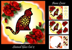 Stained Glass Cat 2