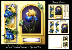 Floral Arched Frame - Spring Iris