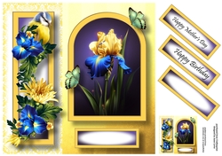 Floral Arched Frame - Spring Iris 8x8