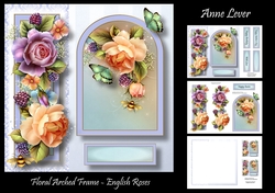 Floral Arched Frame - English Roses