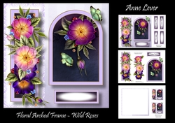 Floral Arched Frame - Wild Roses