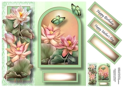 Floral Arched Frame - Lotus 8x8