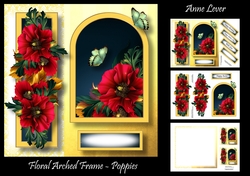 Floral Arched Frame - Poppies