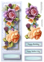 Floral Lge DL - English Roses
