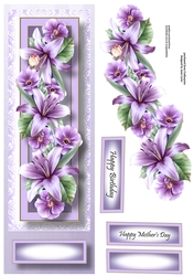 Floral Lge DL - Purple Lilies