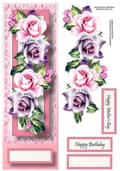 Floral Lge DL - Shabby Chic Roses