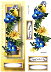 Floral Lge DL - Spring Iris