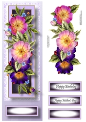 Floral Lge DL - Wild Roses
